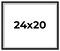 20x24 Flat Picture Frame with UV-Resistant Acrylic & Acid Free Backing, Available in 4 Finishes - Black, Brown, Gold, and Silver